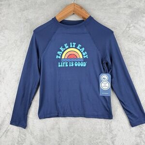 Life is Good Rash Guard Kids XL Long Sleeve UPF Take it Easy Beach Swim NEW‎